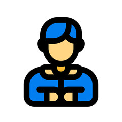 male student fill color icon