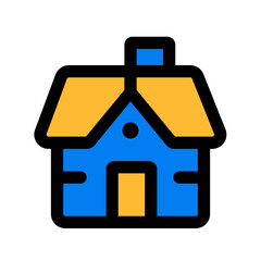 school fill color icon