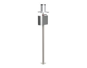 Centrifugal Rotary Fish Feeder Spreader 3D Model: Automated Precision Feeding System for Commercial Aquaculture and Modern Fish Farm Equipment | Isolated HD Render on Transparent Background.