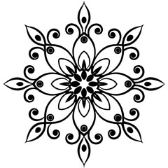 Elegant Ornament Collection: An exquisite assortment of black, swirling, stylized ornament designs, capturing the essence of refined grace and artistic charm.	