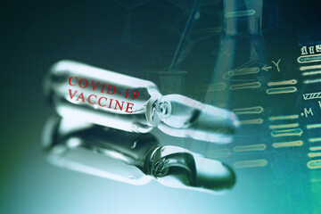 Vial. Selective focus with small dept of field.