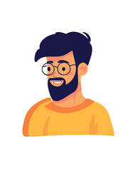 joyful male expressing positive emotions portrait