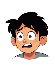 child with amazed expression and open mouth