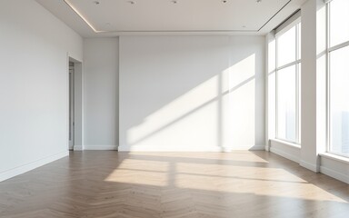 White panel meeting room and open space office. High quality