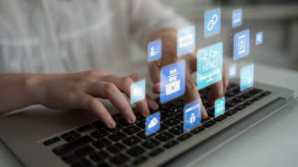 Software development with coding overlays, programming languages, developer tools, mobile app creation, and advanced programming for digital product development and software solutions. Entice