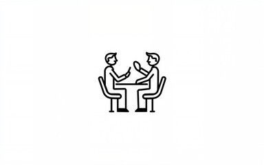 Meeting outline icon set. Containing Business meeting, conference, planning, presentation, discussion, conversation, and more. Editable stroke. Vector illustration. High quality