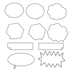 いろいろなふきだしの素材