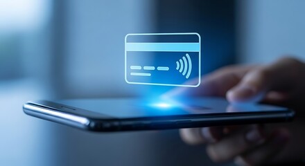 Smartphone displaying a contactless payment icon, representing modern digital financial transactions.