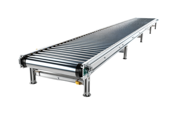 Rubber conveyor belt section isolated on transparent background - Powered by Adobe