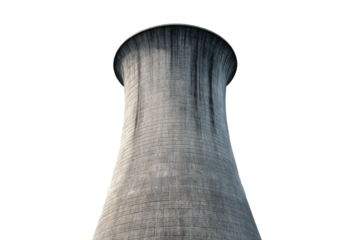 Open-circuit cooling tower isolated on transparent background