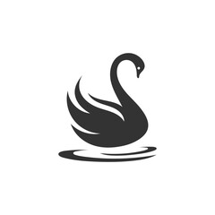 Swan logo design vector illustration abstract with creative idea