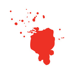 Red ink splash brush drop