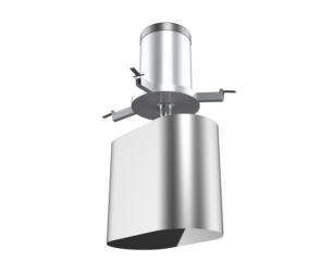 High-Tech Centrifugal Rotary Fish Feeder Spreader: Detailed 3D Render Illustration of Advanced Automated Aquaculture Feeding Equipment for Commercial Fish Farming, Isolated PNG HD Background.