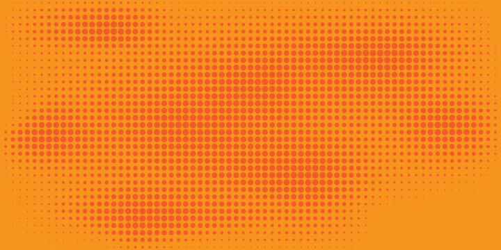 Vibrant Orange Halftone Pattern Background With Dotted Texture For Design Projects And Marketing.vector illustration eps10