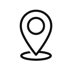 Vector location pin icon on white background
