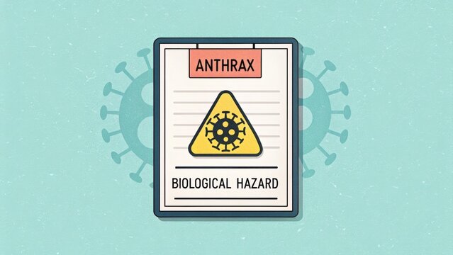 Biological Hazard Warning Sign Indicating Anthrax Threat