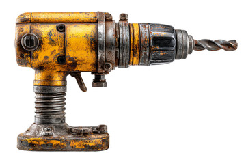 High-speed drilling machine isolated on transparent background
