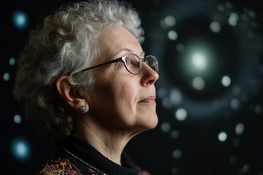 Scientist working with telescope during astronomy and space research project at night using generative ai - Powered by Adobe