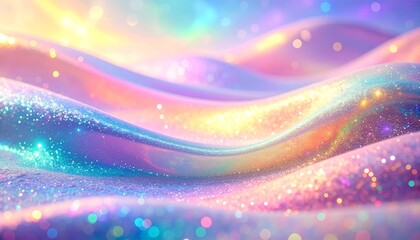 パステルレインボーのキラキラ背景