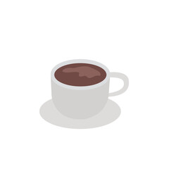 steaming cup of coffee white mug caf hot drink latte emoji symbol sign icon vector illustration isolated flat