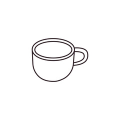 steaming cup of coffee white mug caf hot drink latte emoji symbol sign icon vector illustration isolated flat