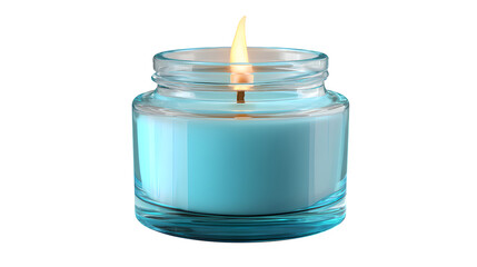 Blue votive candle