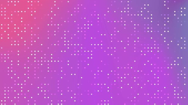 Vibrant abstract background with a smooth gradient blend of pink, purple, and blue, overlaid with a bright, luminous digital dot matrix pattern. Futuristic, tech-focused, and energetic design 