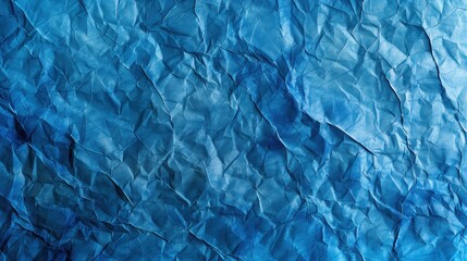 Obraz premium Blue Crumpled Paper Texture Background