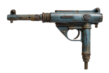 Automotive grease gun isolated on transparent background