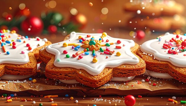 Enjoy delicious homemade star cookies with colorful sprinkles perfect for holiday baking fun and Christmas cheer