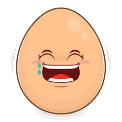 egg laughing face cartoon cute