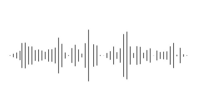 audio waveform spectrum moving animation on white background. Audio Sound waves moving motion animation. Audio waveform abstract music waves oscillation modern.