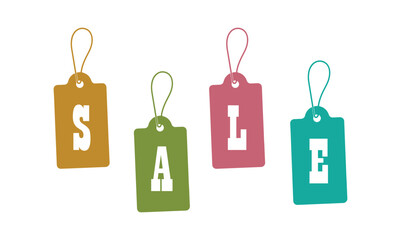 Adorable vector tags designed for discounts and promotional advertising campaigns.