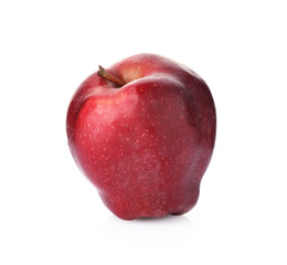 One fresh red apple isolated on white