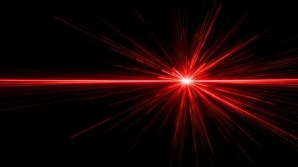 Dynamic red laser beam streaks across a dark void, creating a futuristic and powerful impact for your next project, highlighting innovation and energy