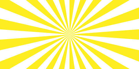 Vector sunray stripe background. Light sunburst glowing background. Sunburst pattern summer social banner. vector illustration pattern beam rays. Spiral radial striped backdrop design.	