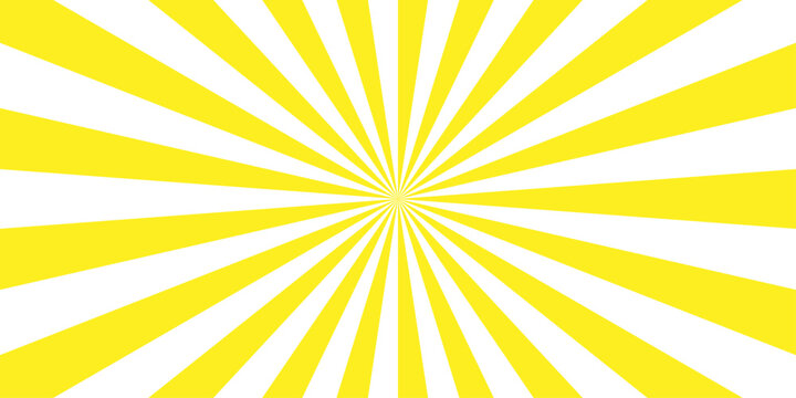 Vector sunray stripe background. Light sunburst glowing background. Sunburst pattern summer social banner. vector illustration pattern beam rays. Spiral radial striped backdrop design.	