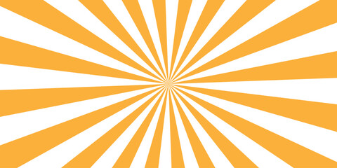 Vector sunray stripe background. Light sunburst glowing background. Sunburst pattern summer social banner. vector illustration pattern beam rays. Spiral radial striped backdrop design.	
