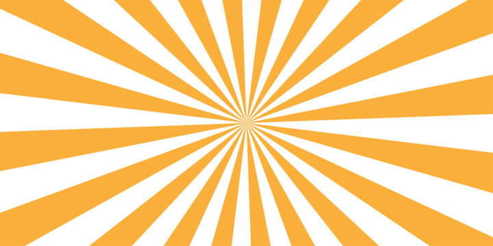 Vector sunray stripe background. Light sunburst glowing background. Sunburst pattern summer social banner. vector illustration pattern beam rays. Spiral radial striped backdrop design.	