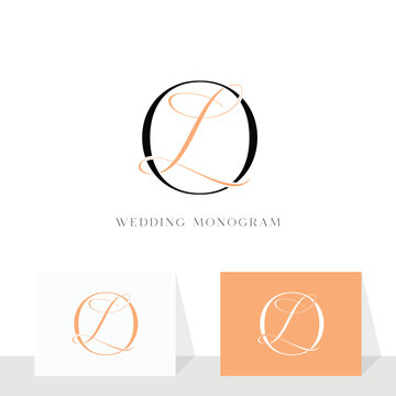 Elegant OL LO wedding monogram logo design