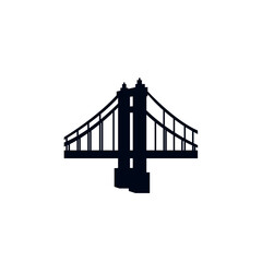 red bridge San Francisco emoji symbol sign icon vector illustration isolated flat