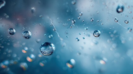 Serene Water Motion: Abstract Water Surface Details with Ripples and Gentle Glow