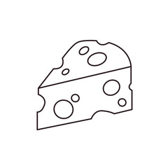 block of cheese wedge holes slice cheesy food swiss gouda emmental delicious emoji symbol sign icon vector illustration isolated flat