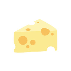 block of cheese wedge holes slice cheesy food swiss gouda emmental delicious emoji symbol sign icon vector illustration isolated flat