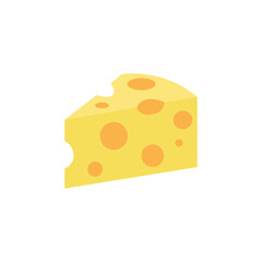 block of cheese wedge holes slice cheesy food swiss gouda emmental delicious emoji symbol sign icon vector illustration isolated flat