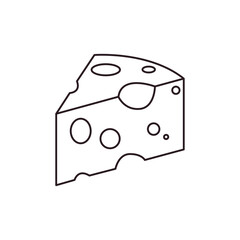 block of cheese wedge holes slice cheesy food swiss gouda emmental delicious emoji symbol sign icon vector illustration isolated flat