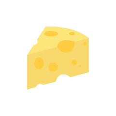 block of cheese wedge holes slice cheesy food swiss gouda emmental delicious emoji symbol sign icon vector illustration isolated flat