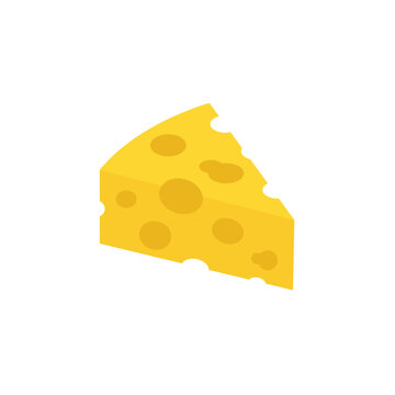 block of cheese wedge holes slice cheesy food swiss gouda emmental delicious emoji symbol sign icon vector illustration isolated flat