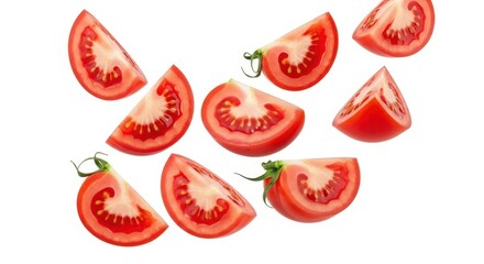 Fototapeta premium tomato isolated on white background, full depth of field