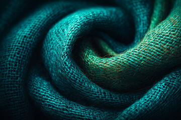 Fototapeta premium Turquoise Knit Yarn Texture